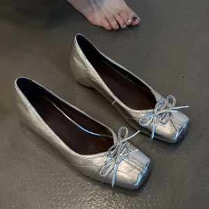 FANGXI | French Style Height-Increasing Leather Flat Shoes