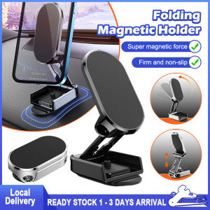 360° Rotating Folding Magnetic Car Phone Holder Universal Car Non-slip Mobile Phone Support Stand Cellphone Mount Multi-Function Mini Self-adhesive Phone Bracket For Phone 13 12 Xiaomi Huawei Samsung车载手机支架