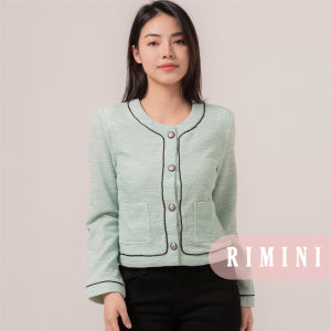 RIMINI - Atasan Wanita Blouse Casual Tweed Korean Style Big Size - Ireun Blazer 82508