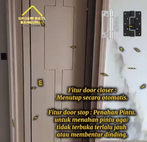 1 SET Engsel Pintu Otomatis Hidrolik / Engsel Hydraulic Hinge 1 PCS & 1 SET