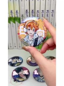 Anime Haikyuu Cosplay Reflective Badges Hinata Shoyo Tobio Kageyama Tetsurou kuroo Kei Tsukishima Oikawa Tooru sugawara koushi Pins Collection Breastpin for Bags Clothes exquisite