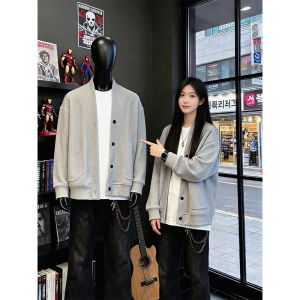 American Style V-neck Waffle Jacket Male Teens