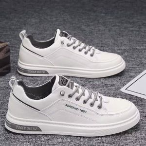 Mens Work Shoes Casual Fashionable Outdoor Leisure Trendy Flat Heel round Toe Rubber Outsole Anti-Slip Wear-Resistant for Construction Site
