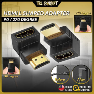 TKL HDMI L shape 90 degree 270 degree Angel Connector Cable Male to Female Converter Dongle Adapter Facing Up Down
