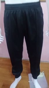 กางเกงวอร์มขายาวสีดํา ขาจั๊ม (ตัดเย็บราคาดี มีคุณภาพ)