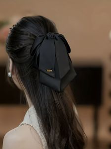 Korean Style Black Butterfly Knot Hair Clip Womens New 2025 High-End Hair Accessories Hairpins Small Hair Grips Fashionable Hair Decorations