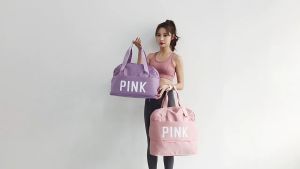 Túi Xách Du Lịch Cỡ Lớn 2 Tầng PINK - Túi Du Lịch Đa Năng Nam Nữ Sang Trọng Trọng Lượng Nhẹ Chống Thấm Nước Tốt
