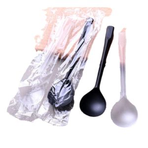 Disposable Spoon Plastic KFC Porridge Spoon Takeaway Commercial Spoon Wholesale Independent Packaging Tableware Food Grade