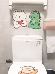 สติกเกอร์ดับกลิ่น สติกเกอร์ดับกลิ่นห้องน้ํา ลายการ์ตูนสัตว์น่ารัก มีกาวในตัว เป็นมิตรกับสิ่งแวดล้อม