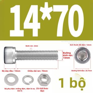 BAIRUITE | Bộ Ốc Vít Inox Đầu Lục Giác Dài
