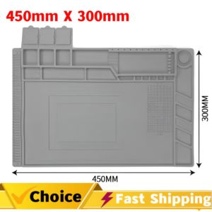 Heat Insulation Pad ESD Soldering Working Mat Magnetic Silicon Mat Repair Heat-resistant Platform for BGA Soldering Station