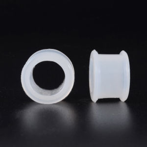 1 Đôi Nút Tai Silicon Đen Dẻo Hình Vòm Đôi 3mm-76mm Dụng Cụ Mở Lỗ Tai Trang Sức Tai Thời Trang