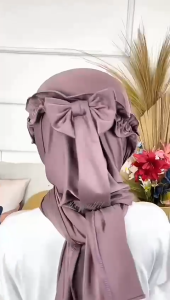 Pasmina  Anak Instan Ricis Anak Pita Jersey / hijab anak tk sd Pasmina pita belakang / Hijab Instan