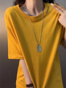 Embroidered Hand-stitched Short Sleeve Small Collar Straight Shoulder Loose Couple T-shirt
