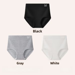 MiiOW | Pure Cotton Breathable Womens Underwear Triangle Shorts Anti-Bacterial Mid-Waist Comfortable For Young And Middle-Aged Women Daily Use