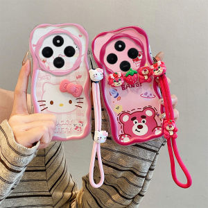 New Phone Case Redmi 14C 13C POCO C75 C65 4G Hot Cute Cartoon Fashion Hello Kitty Kuromi Strawberry Bear 3D Dolls Silicone Soft Casing with Lanyard 2025