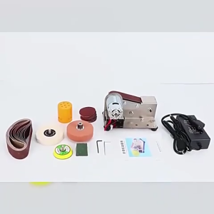 Agealter 110V/220V Mini Electric Belt Sander DIY Polishing Grinding Machine Cutter Edges Sharpener Multifunctional Grinder Power Tool