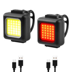 DOMEN MTB Bicycle Rechargeable Headlight And Taillight Cycling Night Waterproof Warning Flash Light Bick Accessories