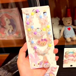 3pcs Kids Cartoon Jewelry Set | Elsa Princess Necklace Bracelet and Ring Set | Girls Fashion Accessories Gift