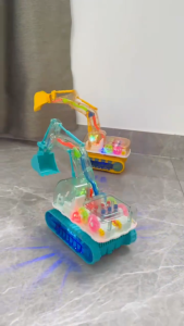 Đồ chơi xe xúc công trình phát nhạc phát sáng – chạy pin có đèn LED đồ chơi trẻ em