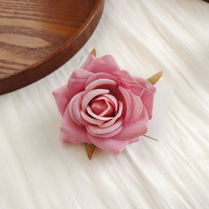 Beach Themed Artificial Pink Orchid Hairpin Hair Accessory Side Ponytail Holder Headwear Floral Hair Clip Fashionable Original Design