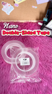 FCI Nano Double-Sided Tape 2mm x 3cm Strong Adhesive Double Sided Tape Invisible Design Sold Per 1pc School Supplies Use