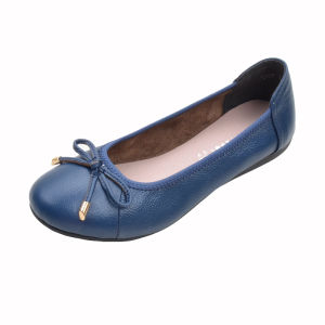 Comfortable Soft Bottom Flat Heel Womens Shoes Casual Leather Bean Bean Shoes Slip-On round Toe Anti-Slip Daily Wear Footwear