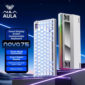 AULA | Customizable Wireless Mechanical Keyboard With Screen Nova75