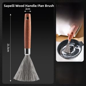 304 Stainless Steel Kitchen Pot Brush Wire Brush No Shedding Multi Functional Clean Brush for Cooking Utensils And Dishware