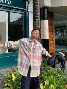 Áo Sơ Mi Nam Thoáng Mát Màu Đụng Độ Plaid