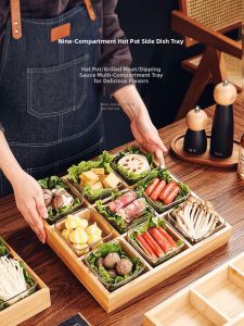 CRISTALGLASS | 9-Grid Wooden Tray