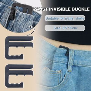 Homehub Jeans Skirt Waist Invisible Buckle Detachable Fixed Buckle Pants Clip Waist Change Pin