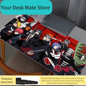 Bandai | Naruto Aakatsuki Mouse Pad Game 90x400 Rubber Mini Pc Keyboard Laptop Computer Speed Desk Mat Gaming Acessories Mousepad
