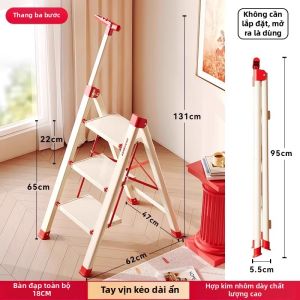 AOPENG | Thang Nhôm Hợp Kim Gấp Xếp Đa Năng 3 Bậc Dạng Chữ A Có Thể Kéo Dài Cho Gia Đình