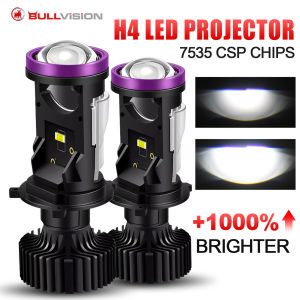 2pcs H4 Super Bright LED Car H4 Mini Projector Lens Bulb 6000k 30000LM Turbo Fan LED Light Lamp LHD RHD for Cars/Motorcycles