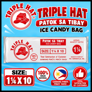 Triple Hat 1 ¼ x 10 PE Ice Candy Bag – Patok Sa Tibay | Approx. 100 Pcs