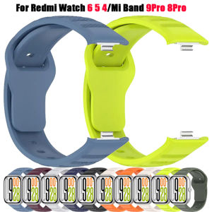 Silicone Strap For Redmi Watch 6 Replacement For Redmi Watch 5 Bracelet For Redmi Watch 4 Correa Mi Band 9 Pro 8 Pro Accessories