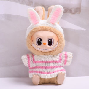 Labubu Vinyl Doll Clothes Party Sitting Pendant Blind Box Model Toy for Boys And Girls Trendy Clothing Collectible Dollwear