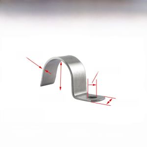 Thickened 304 Stainless Steel U-Shaped Pipe Clamp Horse Riding Pipe Holder Water Pipe Clip Mechanical Hardware Pipe Support
