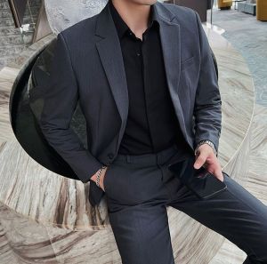 Jas Blazer formal pria/Jas pria variasi saku tempel/Jas Blazer pria casual