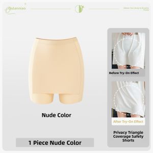 OULIANNIAO | Ice Silk Seamless Womens Safety Pants High Waist Briefs Anti Exposure Triangle Area Cover No Roll Edge Comfortable Underwear