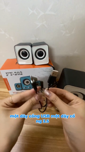 Máy Tính Xách Tay Để Bàn FT202 Loa Nhỏ Cho Máy Tính Đa Phương Tiện Hỗ Trợ USB Mini 2.1 Loa Siêu Trầm - Bảo hành 1 ĐỔI 1 từ MƯỜNG THANH ROYAL
