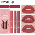 Makeup 3pcs Lipstick Set Matte Liquid Lipsticks Waterproof Non-stick Cup Velvet Lip Glaze  Christmas Gift Ideas. 