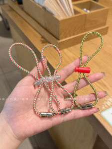 High Elasticity Color Block Hair Ties Womens New 2025 Drawstring Hair Bands Sweet Style Fresh out Fashion Hair Accessories