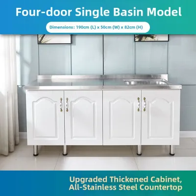 Easy-to-Assemble Stainless Steel Kitchen Cabinet
