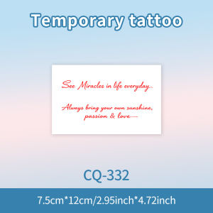 Love &amp Healing Script Temporary Tattoo Sticker Long-lasting and Waterproof Realistic Fake Tattoos for Man Women For Arm Neck