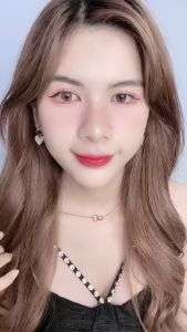 Lens Hera Nâu Mơ Nổi Bật Không Độ APRICOT BROWN Nhập Khẩu Hàn Quốc Kính Áp Tròng Không Cận 6 Tháng