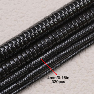 2~8mm Black Flat Round Coin Hematite Natural Stone Spacer Loose Beads For Jewelry Making Bracelets Necklace Diy Accessories 15