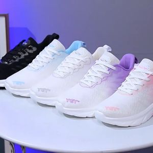 YGY-6616 รองเท้าผ้าใบ รุ่นทูโทน สีดำ ผ้าตาข่ายระบายความร้อน ทรงสวย น้ำหนักเบา ใส่ได้ทั้ง ผช/ผญ ไซส์ 36-42