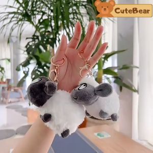 Móc khóa thú bông móc khóa cừu lông xoắn ngộ nghĩnh đáng yêu dùng làm móc khóa treo balo túi xách CB24